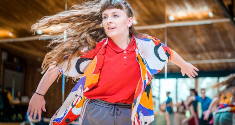 Alice Shepperson dancing in the studio.