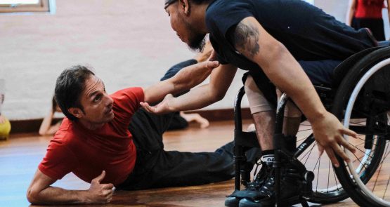 Disabled Dancers Giuseppe and Nadenh during a duet