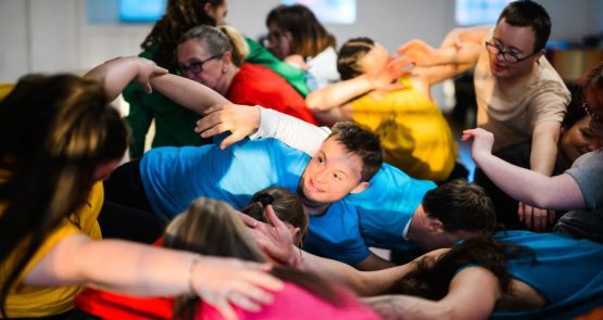 young dancers woven together